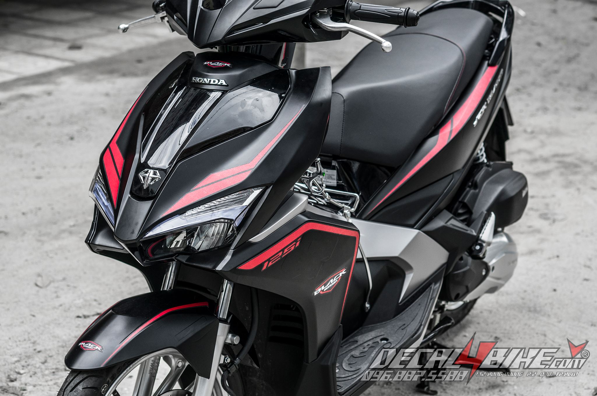 Bộ tem 3 lớp MẪU ZIN dán xe AIR BLADE đời 2016 (màu ĐỎ)