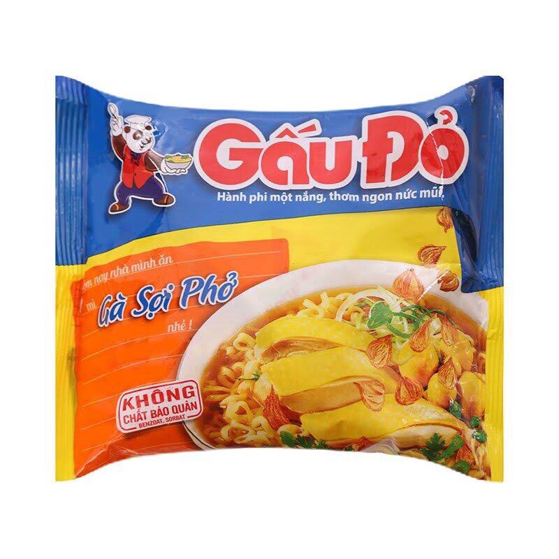 THÙNG MÌ GẤU ĐỎ GÀ SỢI PHỞ 30 GÓI