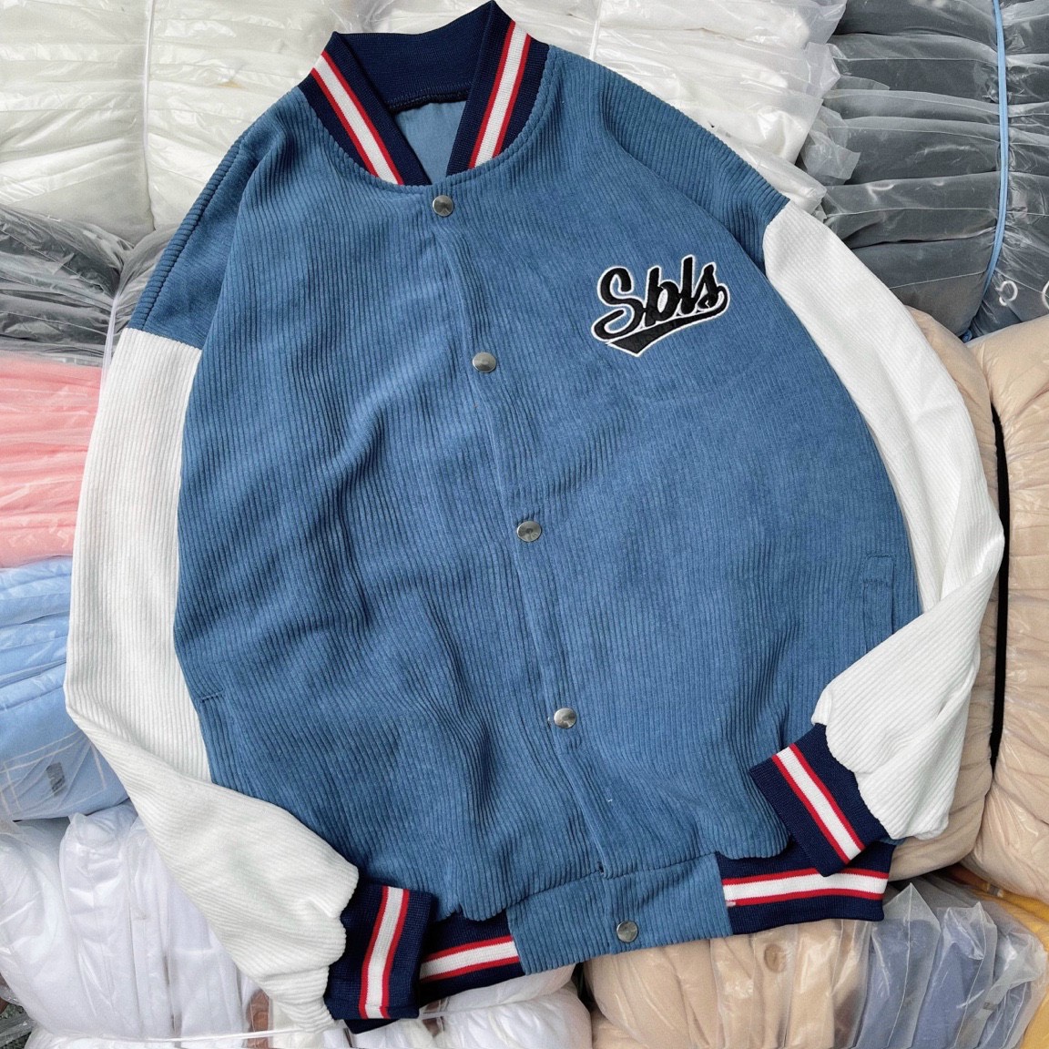 Áo khoác nam nữ unisex form rộng tay dài, áo khoác nhung dáng bomber cá tính