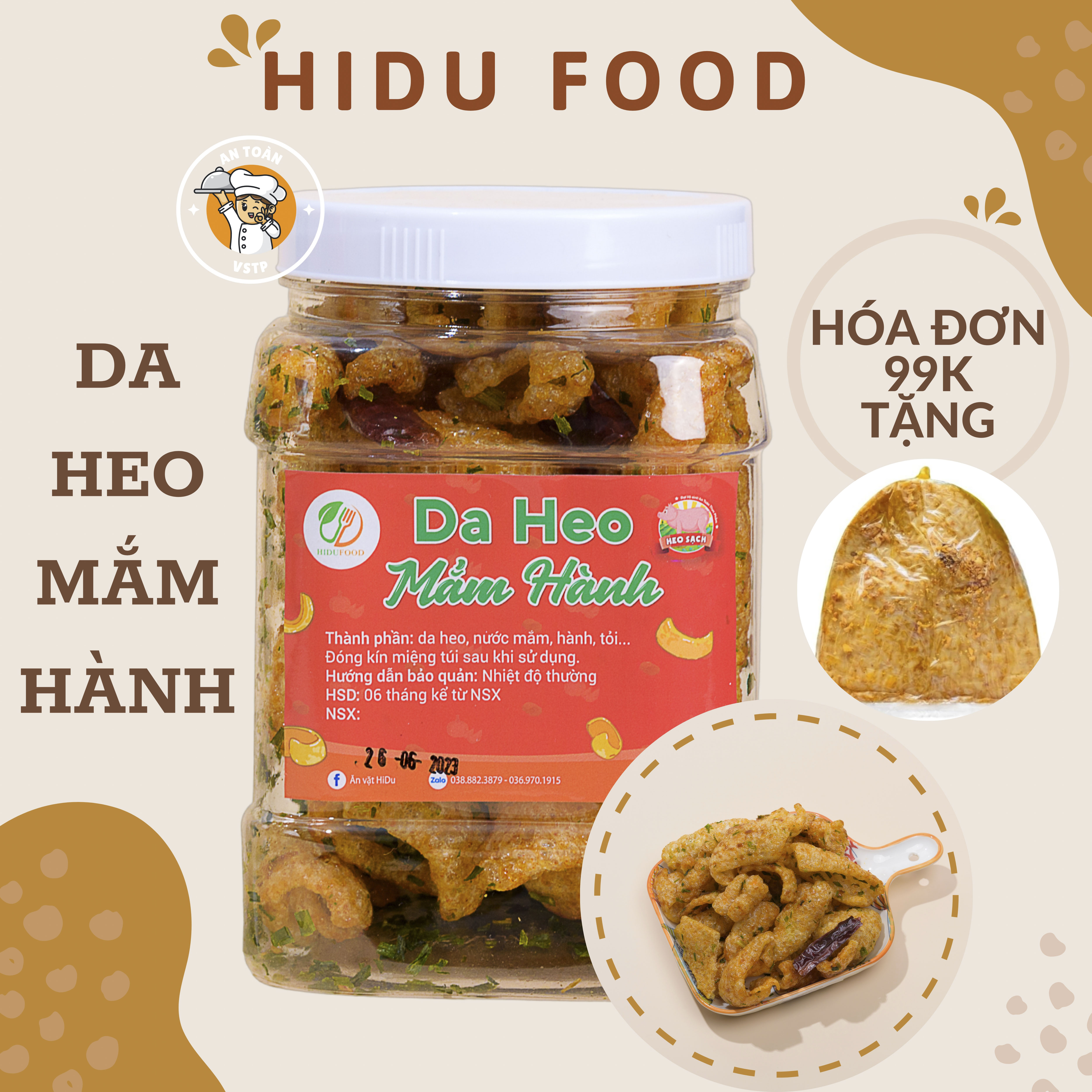 250gr Da heo chiên giòn mắm hành thái lan