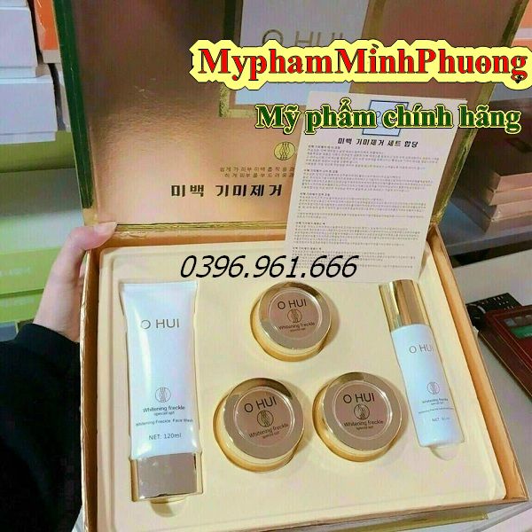 Bộ mỹ phẩm OHUI cao cấp Hàn Quốc ( Bộ 5 sản phẩm ngăn ngừa nám, tàn nhang, làm trắng da )