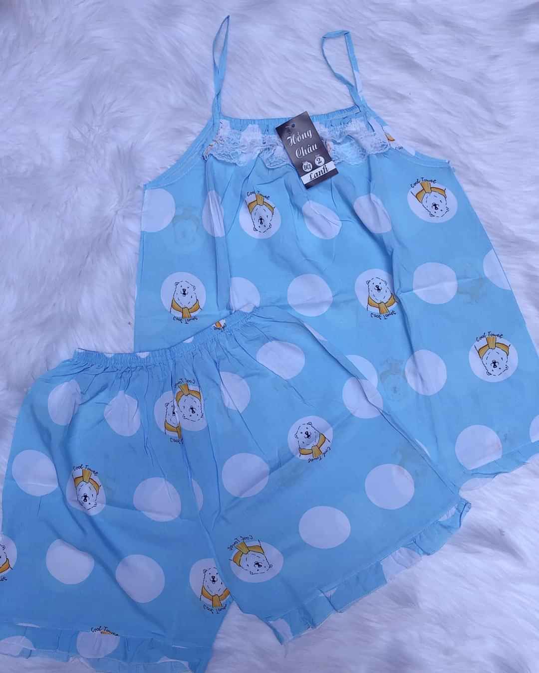 Đồ bộ tole lanh quần đùi áo 2 dây