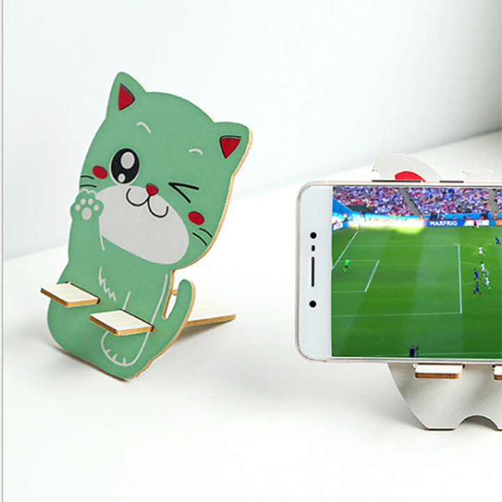 Giá đỡ điện thoại để bàn gỗ ép hình thú cute