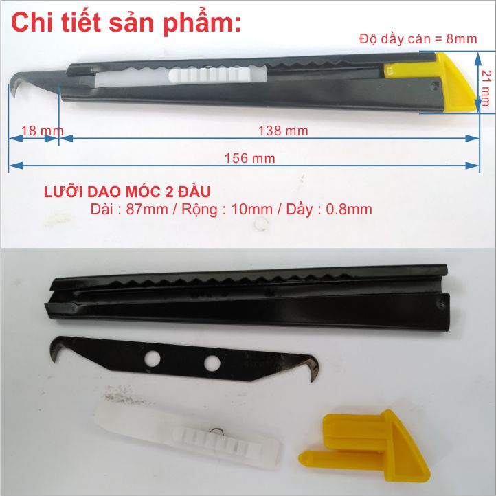 [HCM]DAO MÓC SẮT CẮT CHỈ SỢI - CÁN ĐEN
