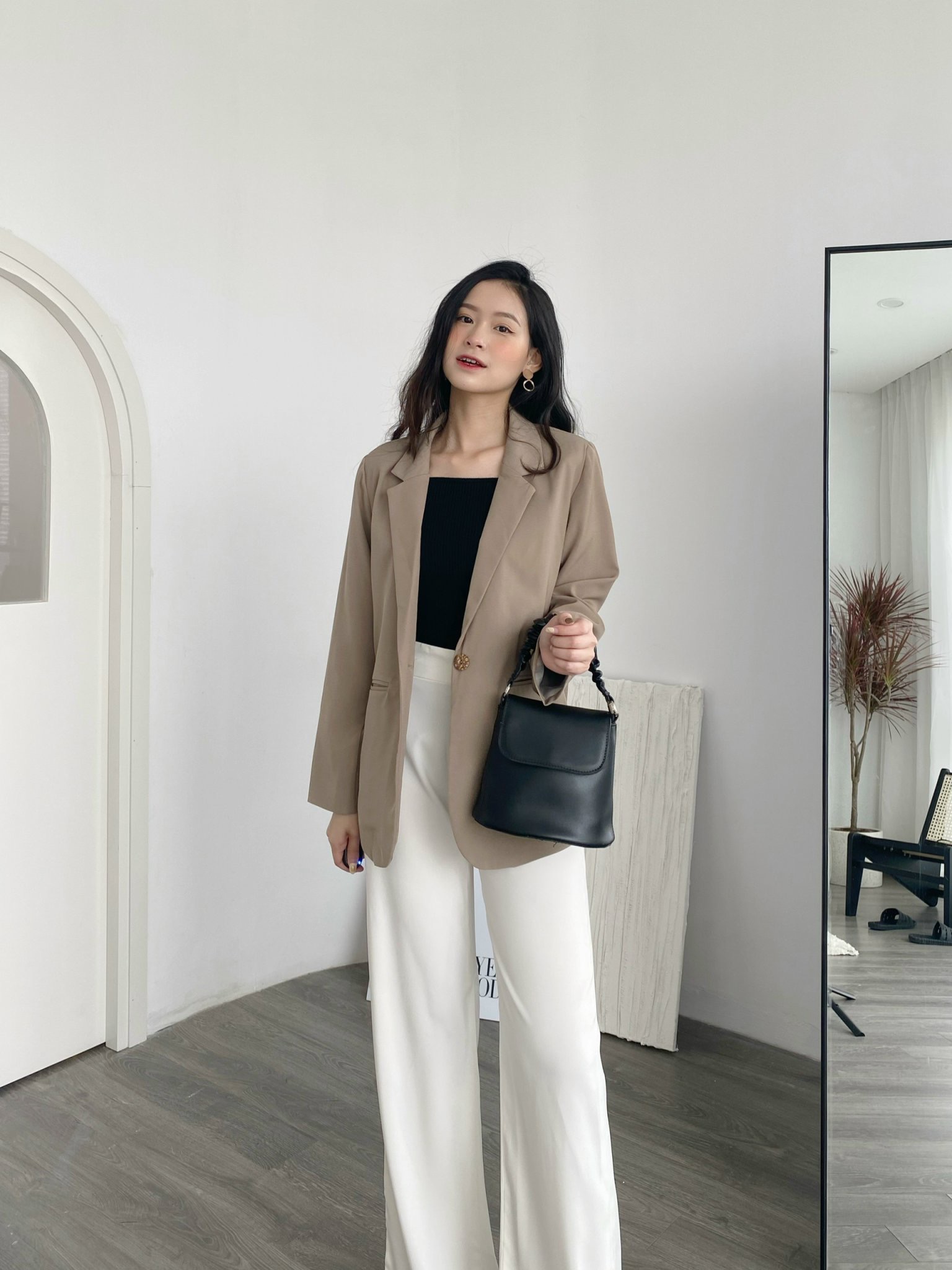 YU CHERRY | Áo khoác nữ kiểu cơ bản Basic blazer II YA401