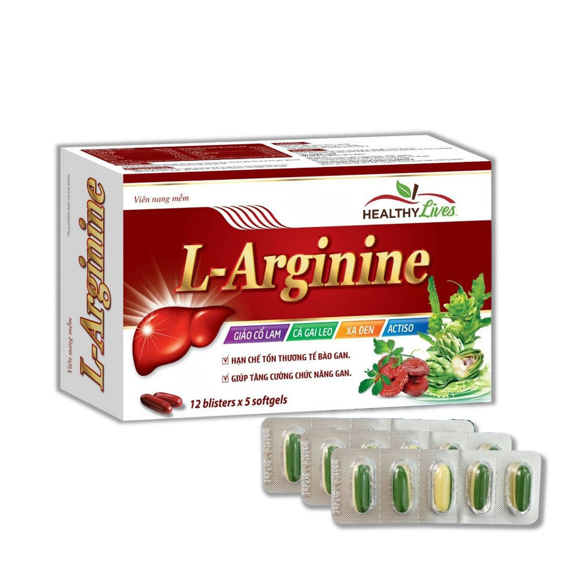 Viên uống giải độc gan L - Arginine -Giúp Thanh nhiệt, giải độc, mát gan