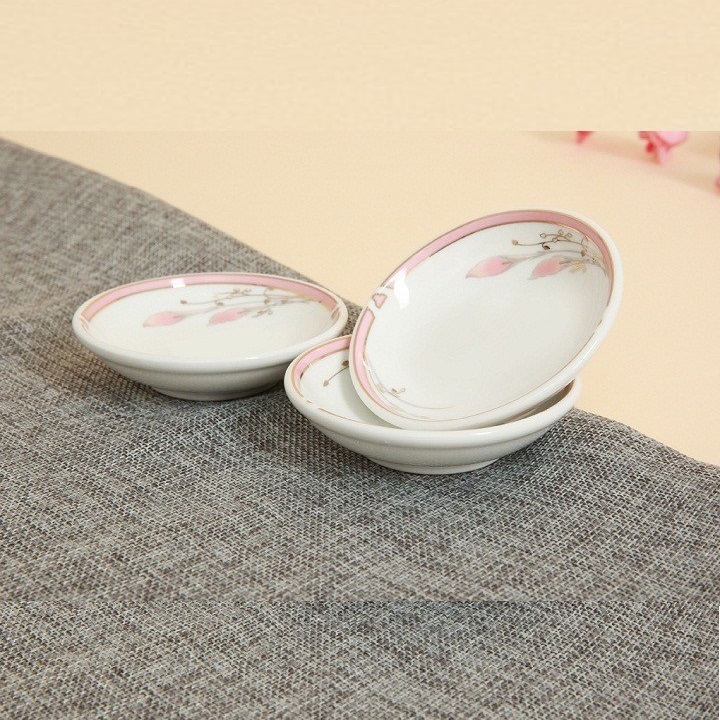 Đĩa Muối Tiêu, Bát Tương Hoa Lan Hồng 1012 Chuan Kuo Cao Cấp