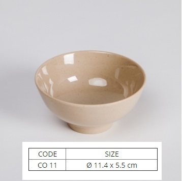 Combo 10 Chén Cơm Nhựa Melamine Màu Đen/Nâu