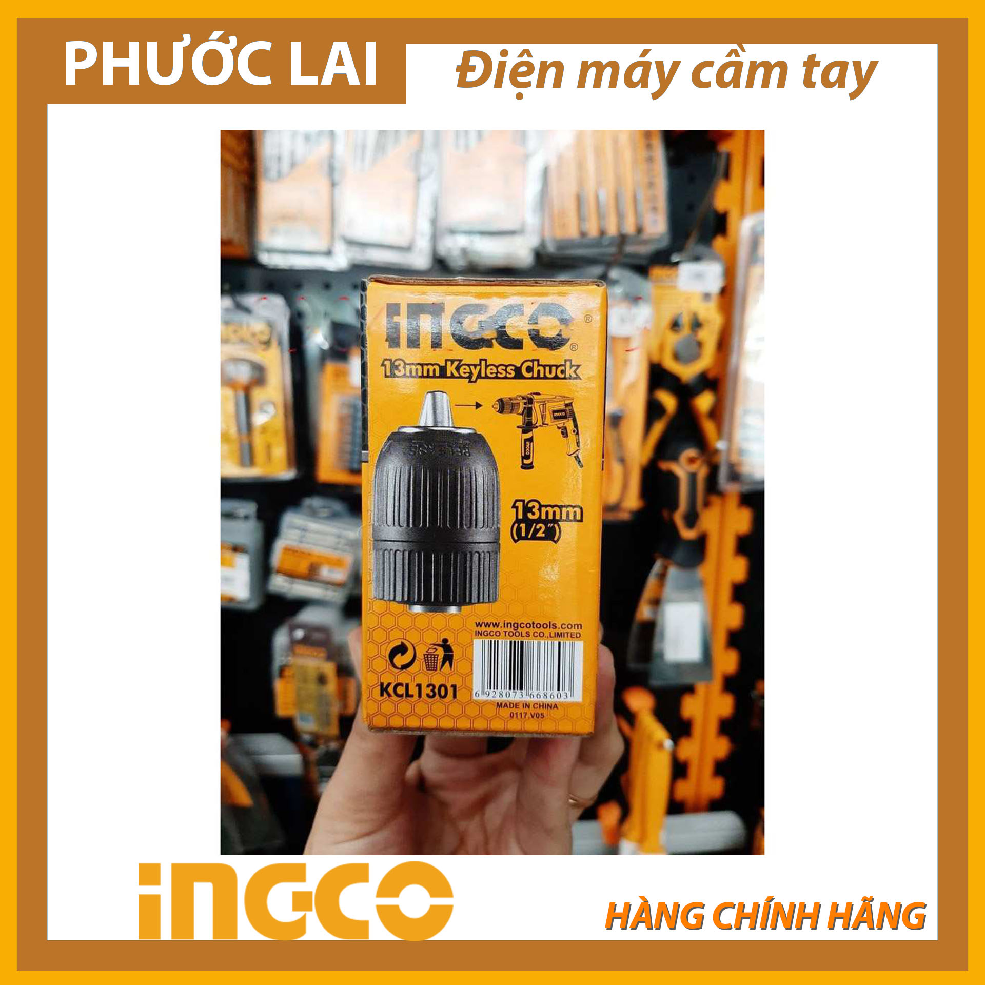 Đầu khoan tự động 13mm INGCO KCL1301