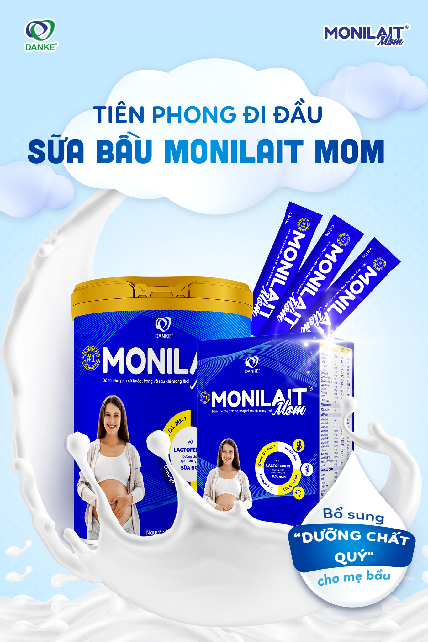 Sữa Monilait Mom sữa non dành cho mẹ bầu