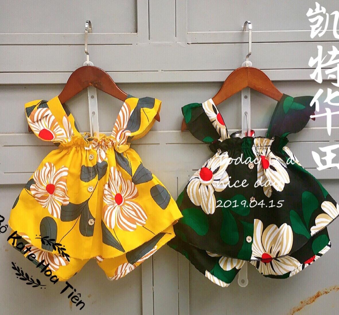 bộ lụa cánh tiên cho bé gái