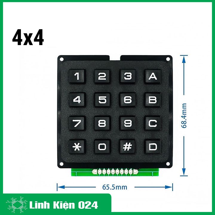 Bàn phím ma trận nổi MCU 3x4 / 4x4, module bàn phím công nghiệp 12 phím, 16 phím quét hàng và cột