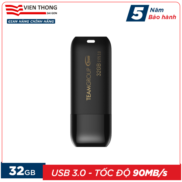 USB 3.0 Team Group C175 32GB tốc độ upto 90MB/s - Hãng phân phối chính thức (PT)