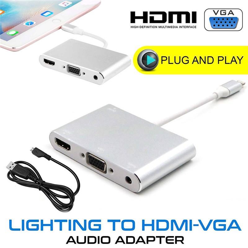 Cáp chuyển đổi Lightning to Digital AV Multiport HDMI VGA Audio