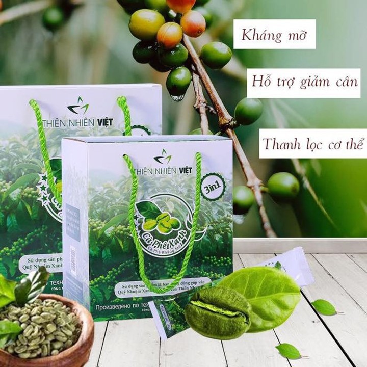 Cà Phê Xanh Giảm Cân hộp lớn 30 gói