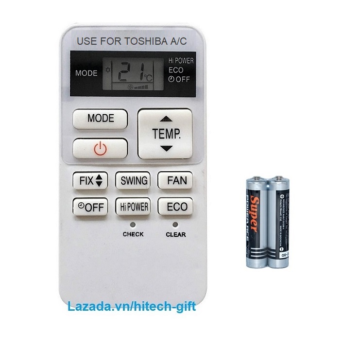 Remote Điều Khiển Máy lạnh TOSHIBA Điều Hòa RAS-H10S3KS-V RAS-H13S3KS-V Kèm Pin