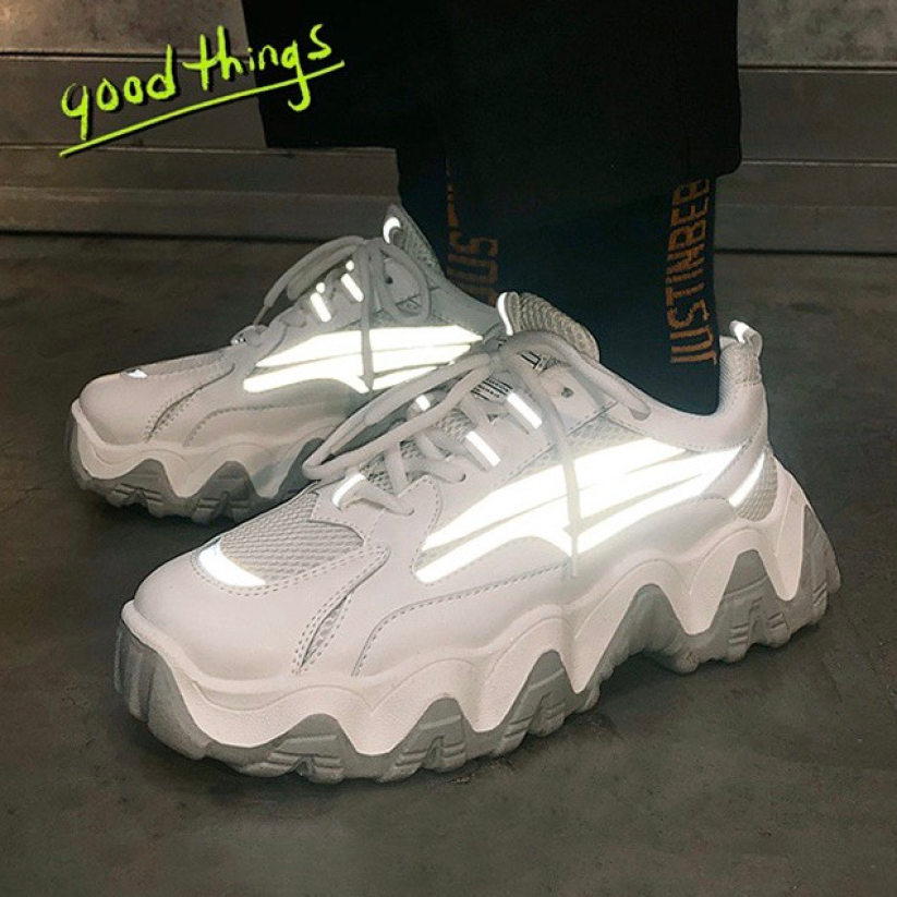 (Video Thật) Giày sneaker nam tăng 5cm chiều cao Full Phản Quang chất ngất - MinhNhat, giày độn đế thoáng khí, phong cách thời trang giá rẻ