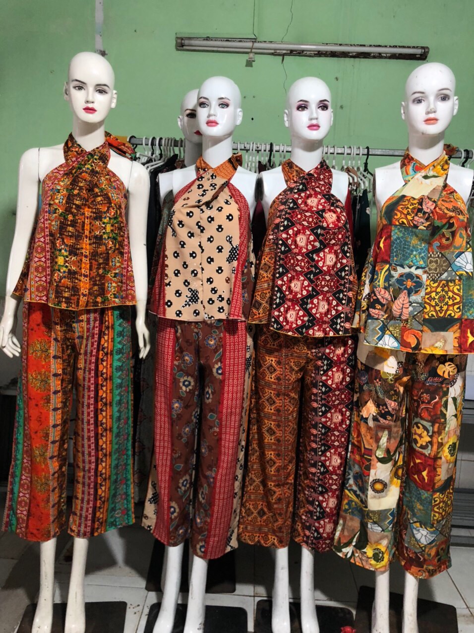 Sét bộ cổ yếm thổ cẩm-THH