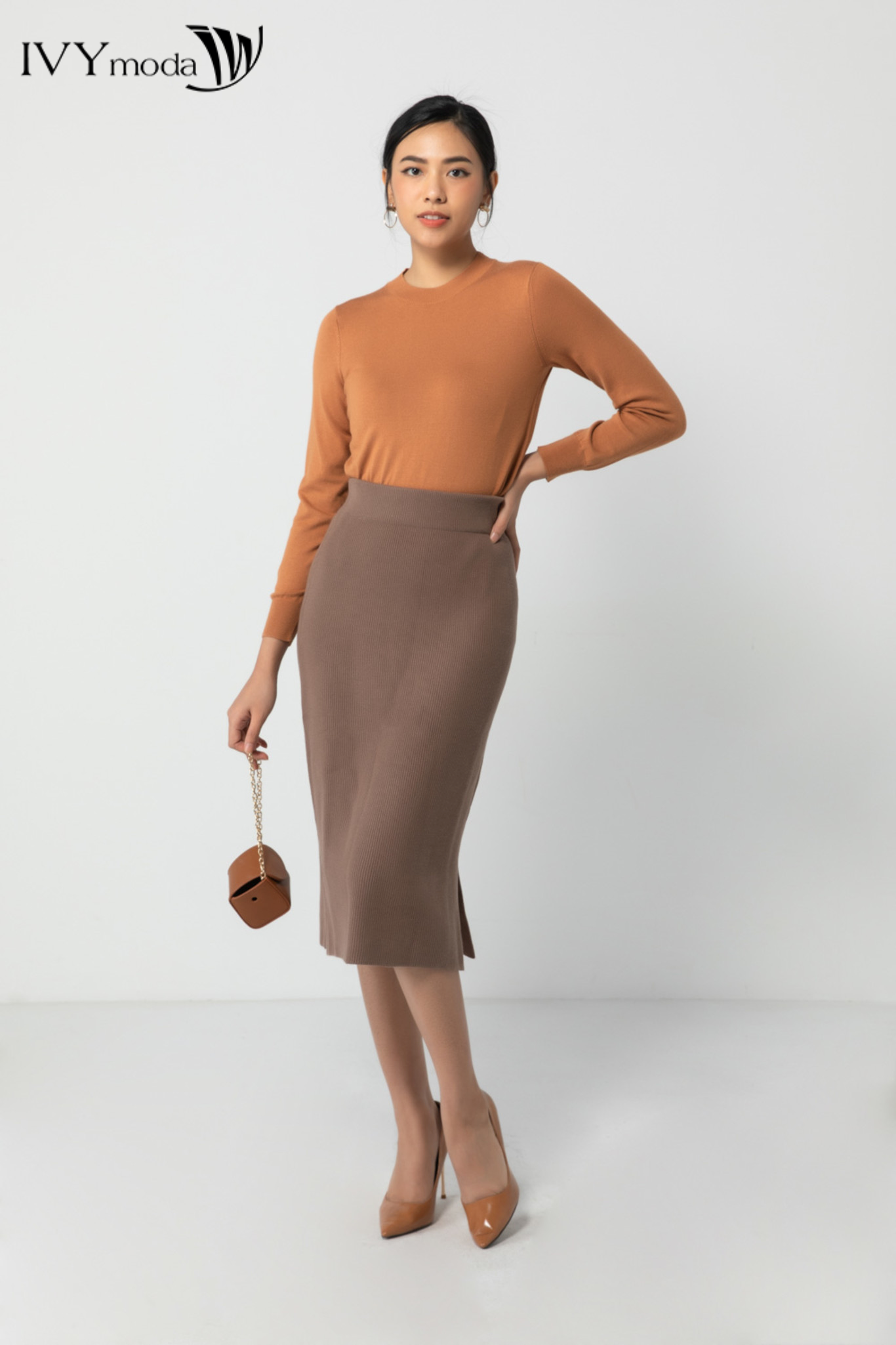 Áo len nữ tay dài IVY moda MS 58P0071