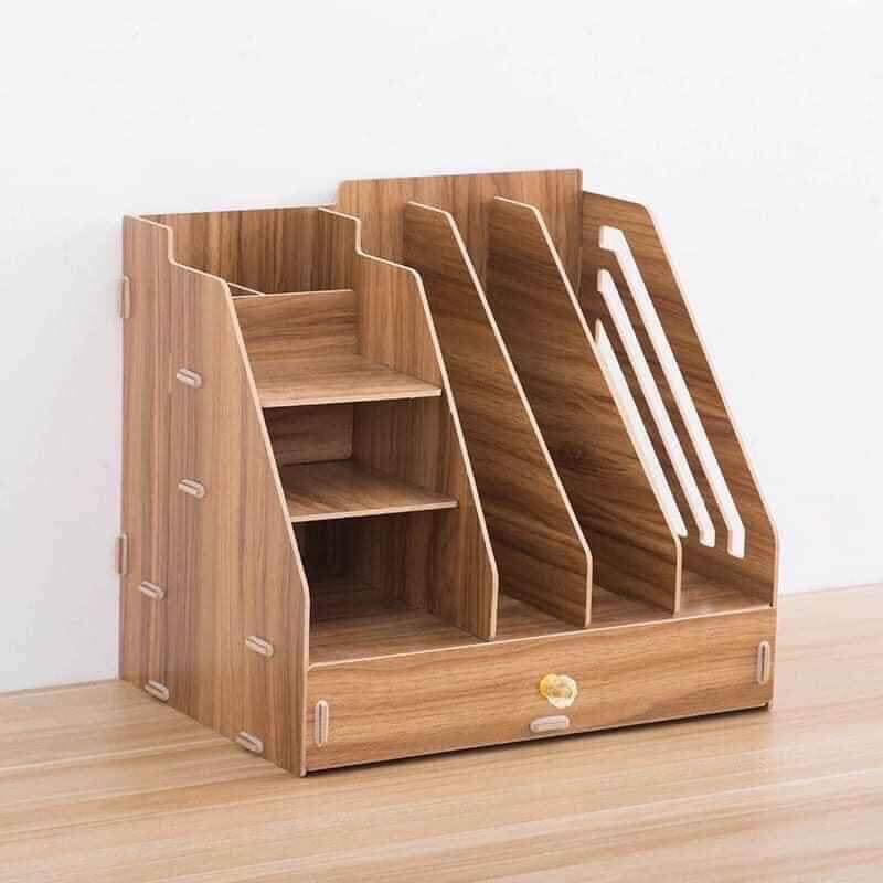 Kệ Sách Gỗ Mini Để Bàn Làm Việc