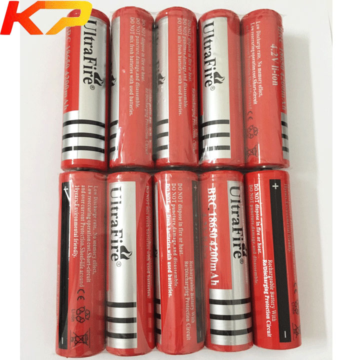 [HCM]10 viên Pin sạc 18650 Ultra Fire 4.2V 4200mah