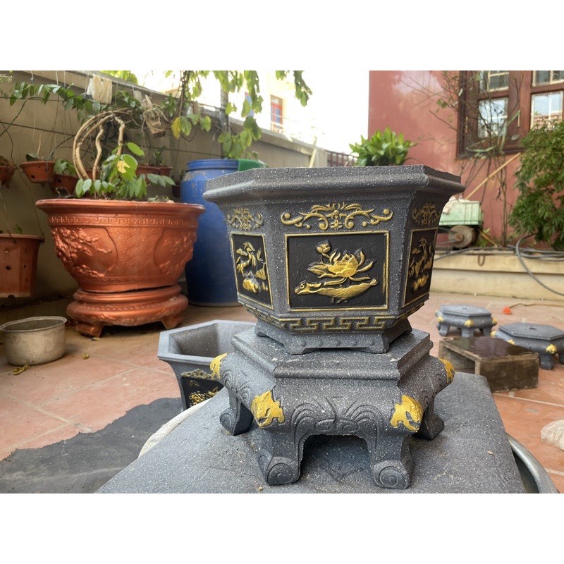 khuôn đúc chậu cảnh lục giác 25