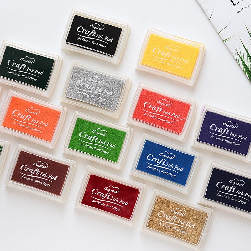 [HCM]Mực dấu 1 màu/mực dấu màu đen/vàng/bạc/nâu sản phẩm mực in ấn an toàn không độc hại không khô hay bay màu trong thời gian dài