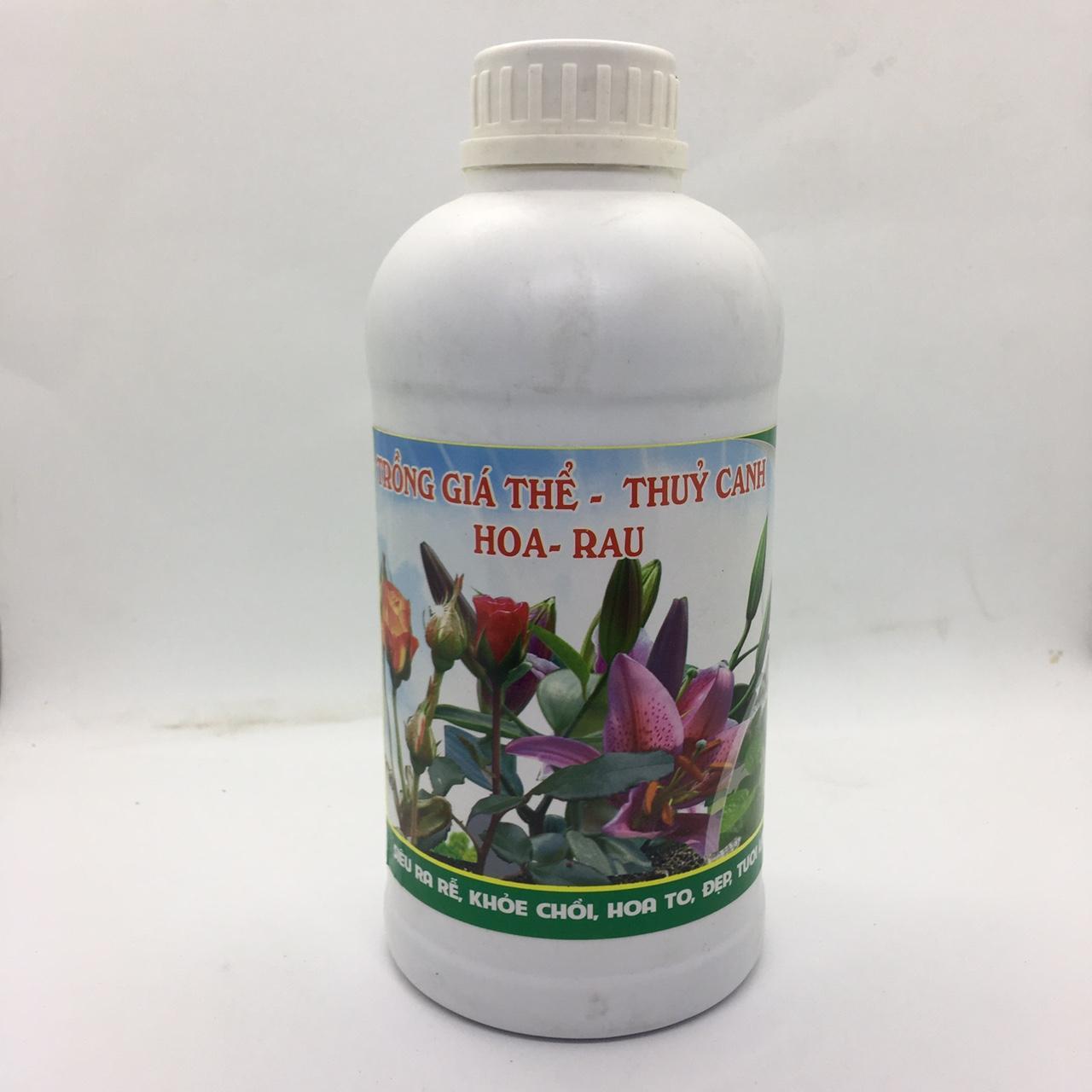 DUNG DỊCH THỦY CANH CHO HOA, RAU MÀU - DINH DƯỠNG TRỒNG GIÁ THỂ 1 Lít