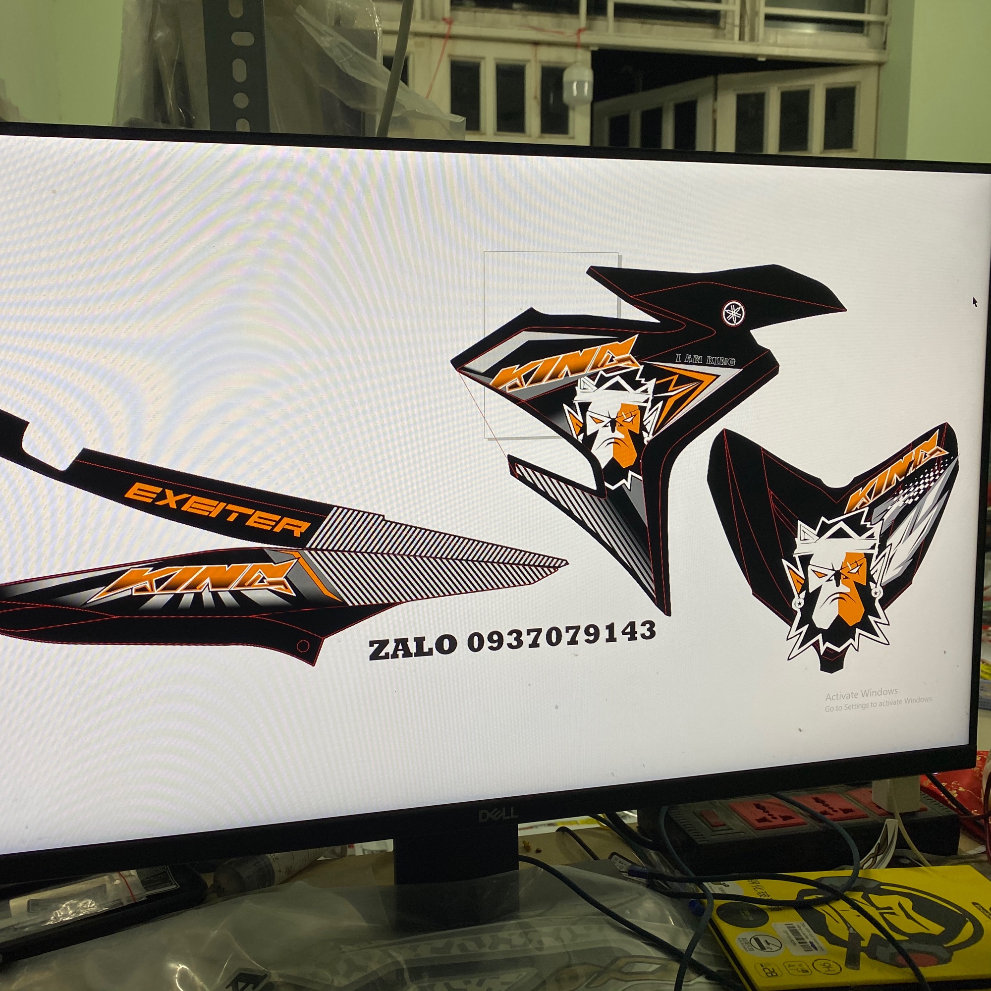 Tem rời exciter 150 King drag cam đen