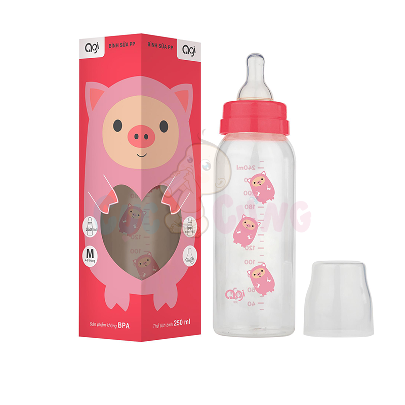 Bình sữa AGI Premium cổ thường 250ml