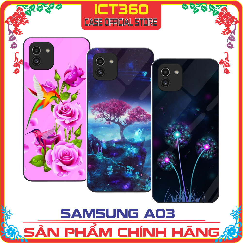 Ốp lưng kính Samsung A03 - Nhận in ảnh theo yêu cầu