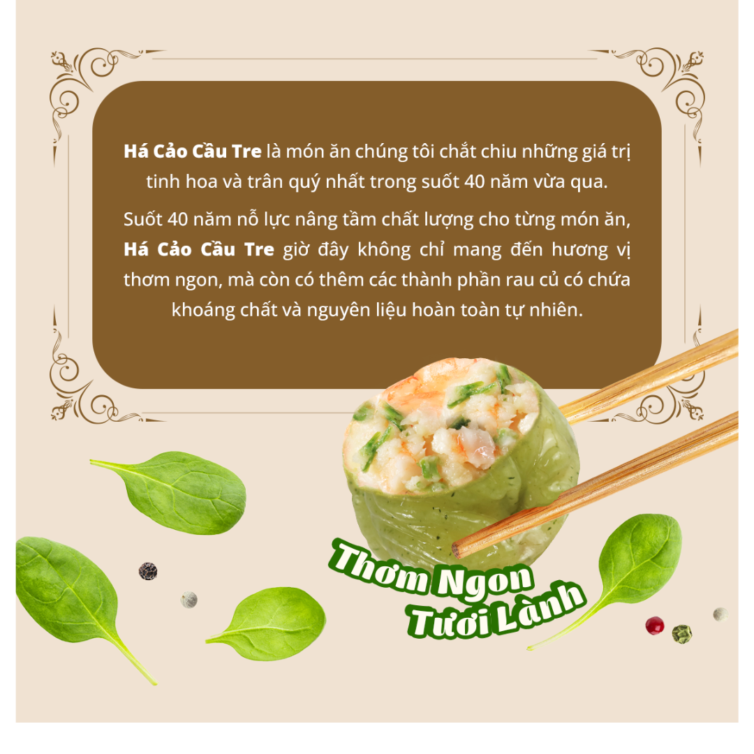 [Hỏa tốc] Há Cảo Cầu Tre 300g (nhân Tôm Cải Bó Xôi/ nhân Tôm Củ Dền)