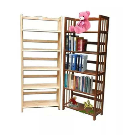 5-Tier Rubber Wood Bookshelf