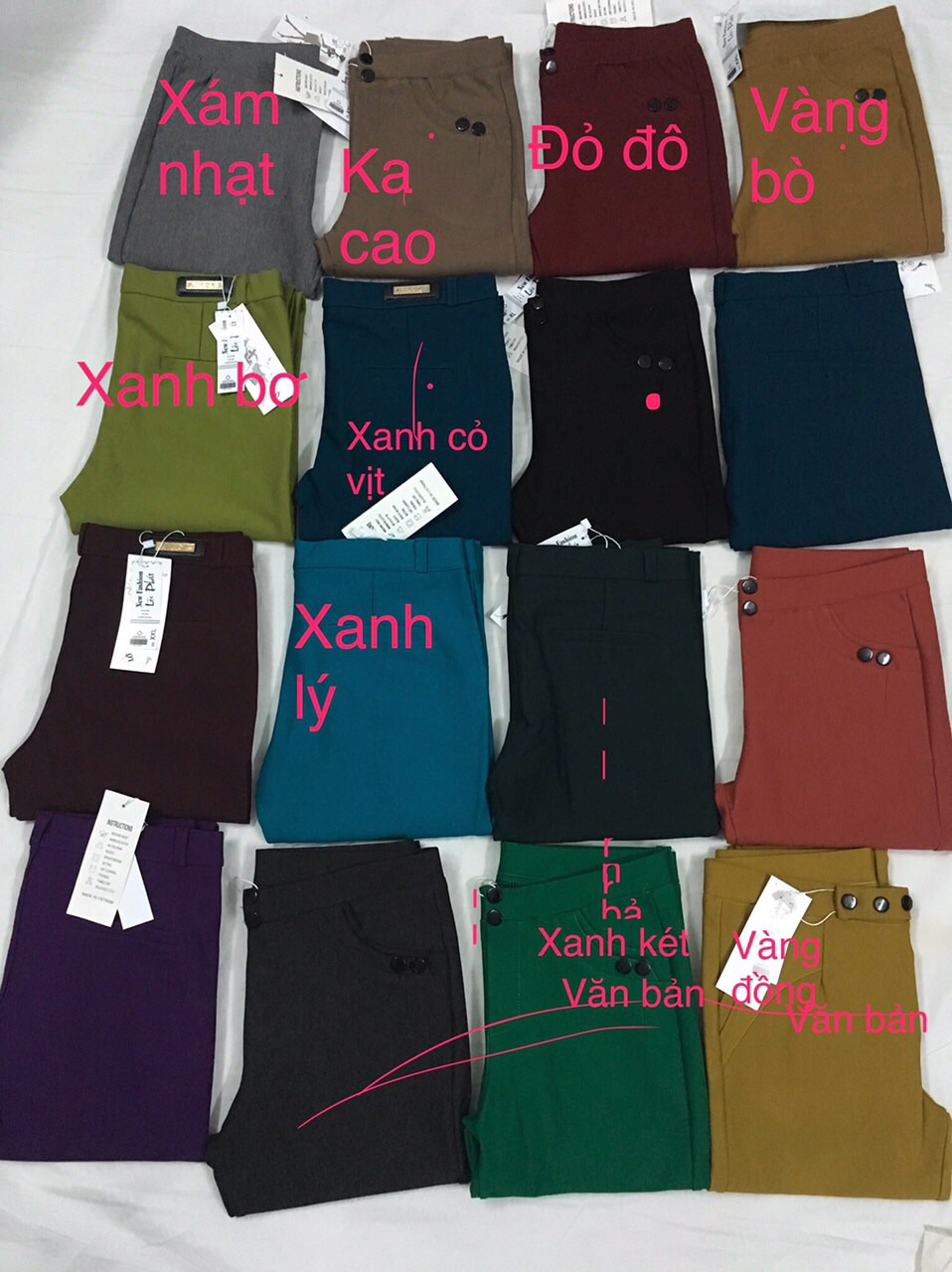 Quần cotton 4c dài lưng thun