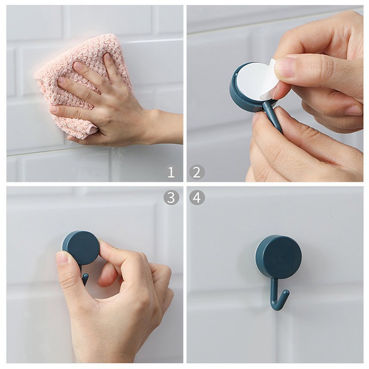 Combo 10 móc nhựa tròn treo đồ vật