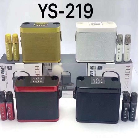 Loa bluetooth karaoke YS-219 - Kèm 2 micro - Nhỏ gọn âm thanh hay