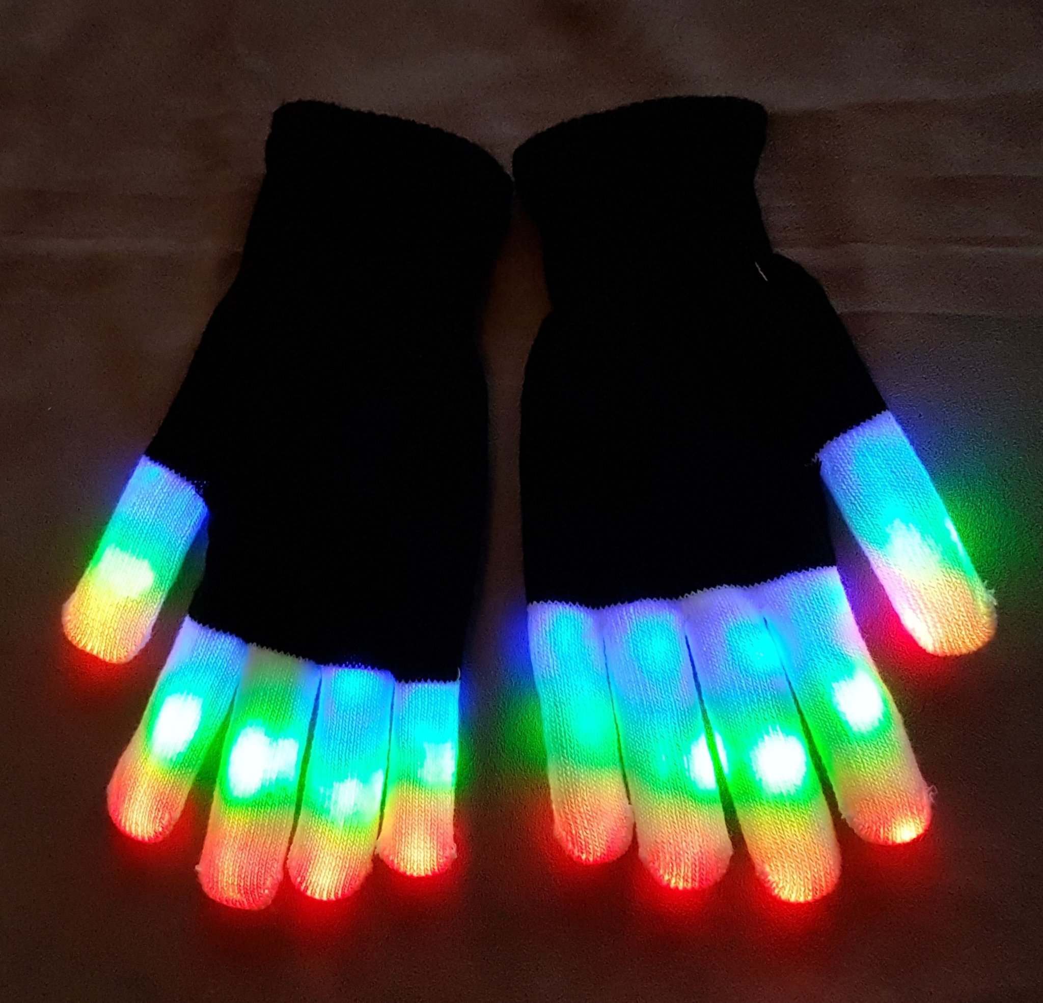 Găng tay có đèn led phụ kiện đi quẩy đi bar độc đáo sáng tạo mới lạ Light Gloves ideashopvn