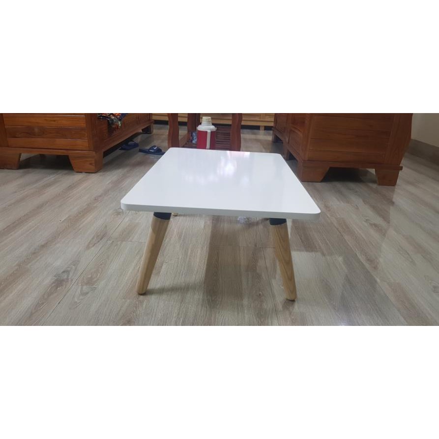 Bàn trà sofa 80-50cm chân gỗ tần bì