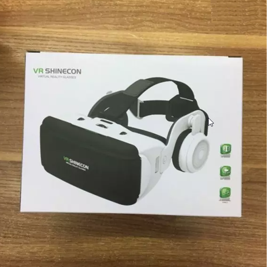 Kính VR Shinecon 6.0 G06EB có tai nghe hỗ trợ xem phim 3D trên điện thoại thông minh