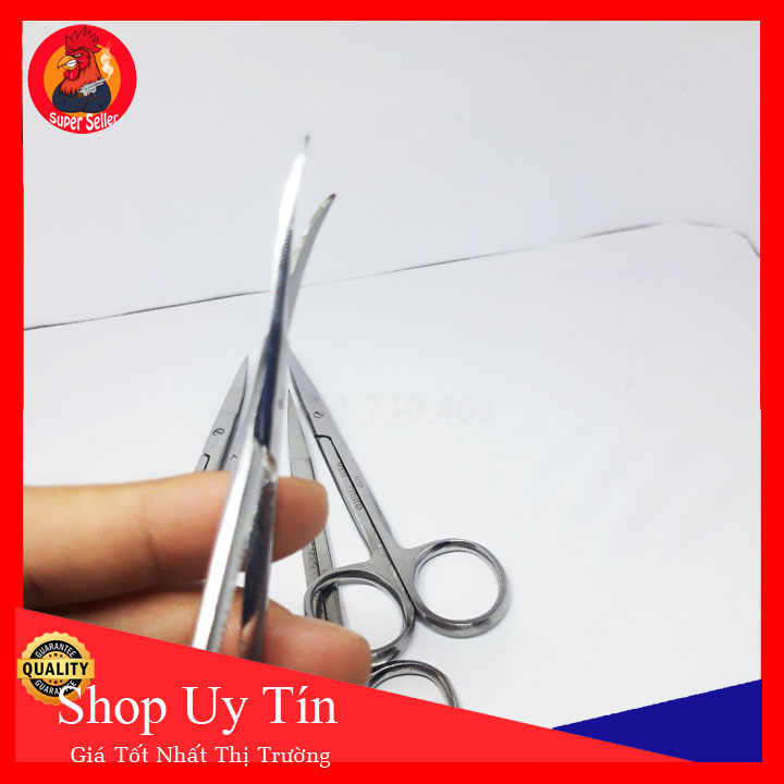 Kéo Mũi Cong Inox Nhập Khẩu Pakistan - Cắt Tích, Mồng , Tỉa Lông-Dụng Cụ Chăm Sóc Làm Đẹp Cho Gà