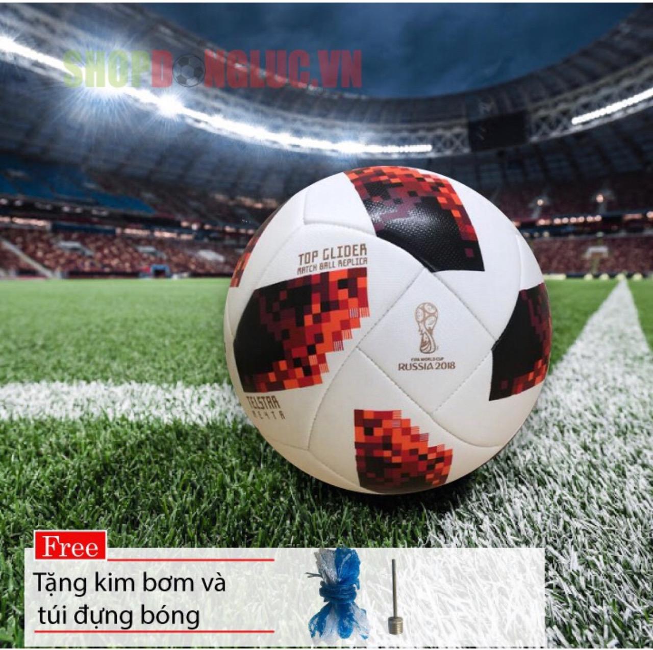 QUẢ BÓNG ĐÁ WC 2018 SIZE 4 - Tặng Kim Bơm Bóng