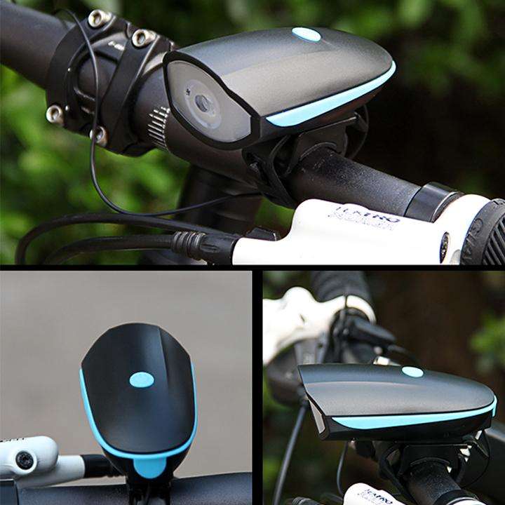 Đèn xe đạp có còi sạc usb chống nước HJ7588