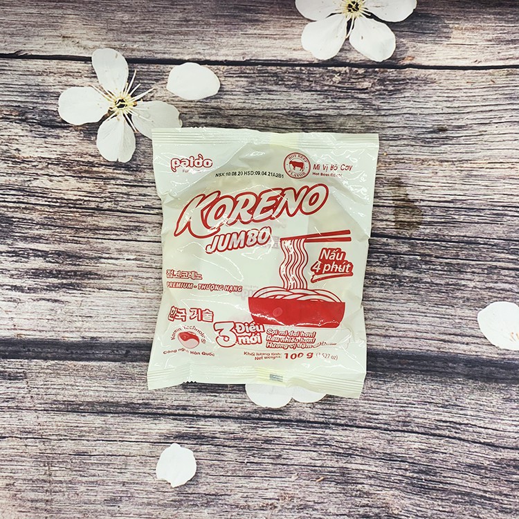 1 GÓI MỲ KORENO 100GR Giá tốt(Vị kim chi)