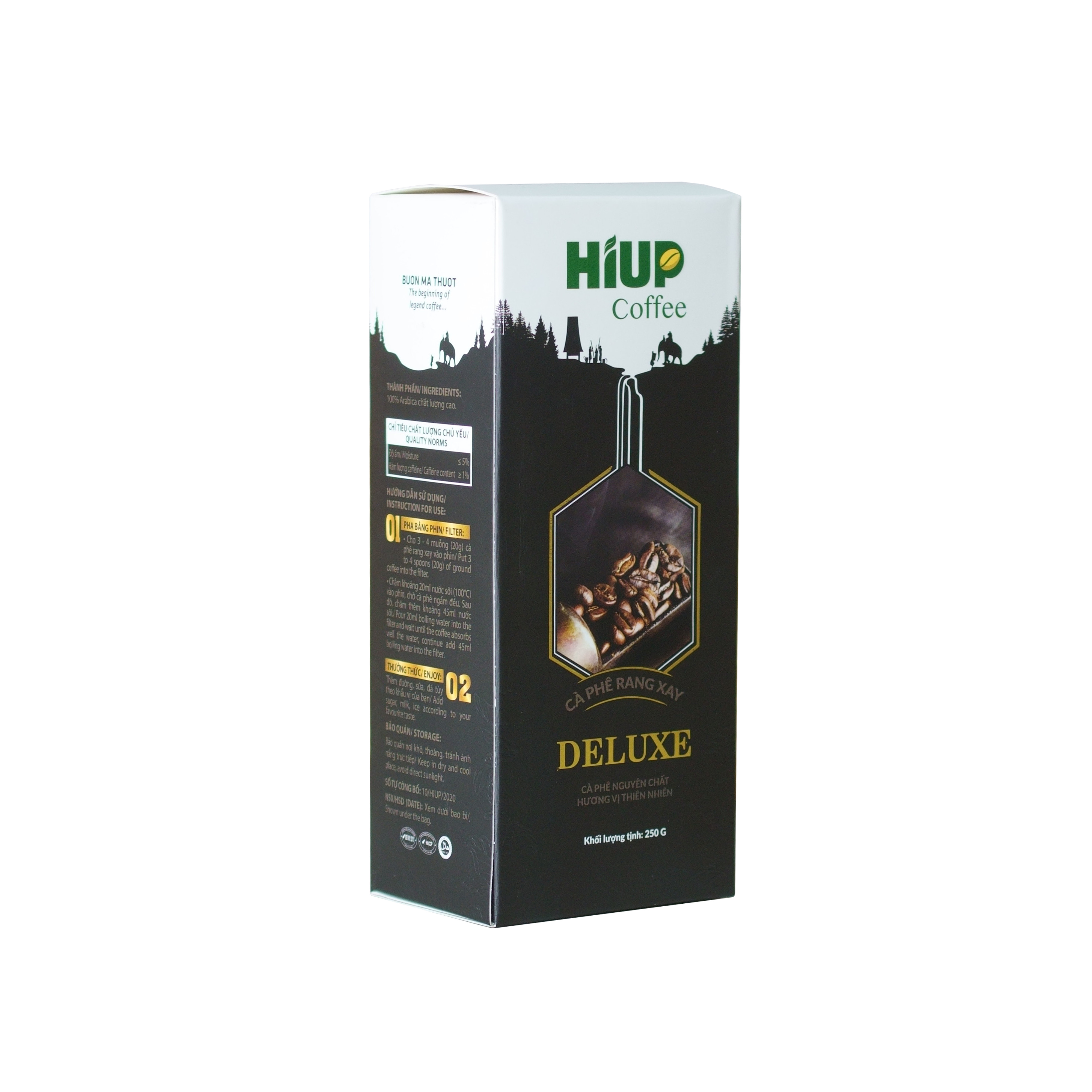 Cà Phê Hạt Rang Xay Deluxe (250g) - HIUP Coffee