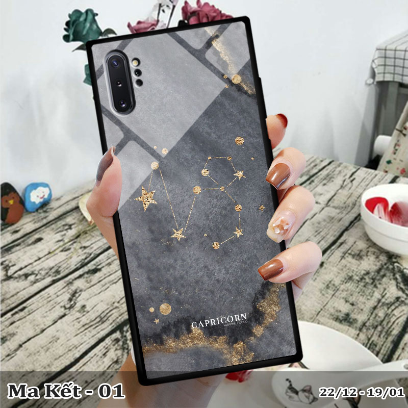 Ốp kính Samsung Note 10 Plus in cung hoàng đạo