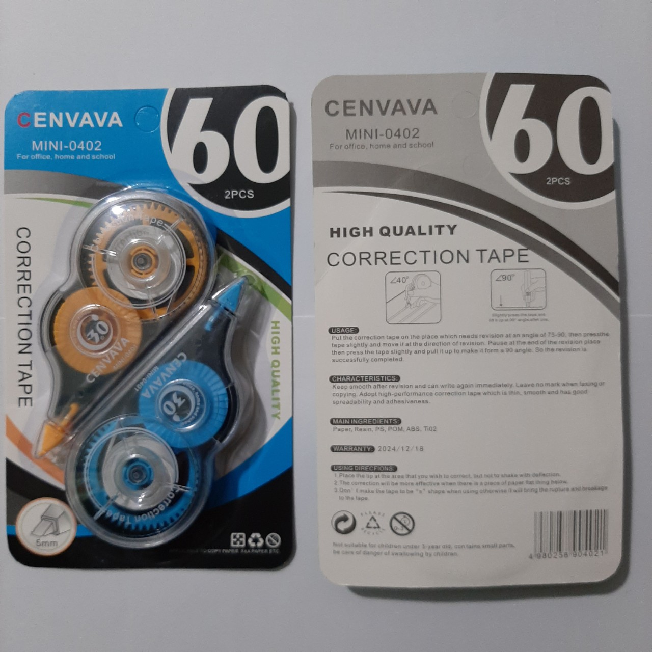 01 Vĩ xóa kéo Cenvava - Mini 0401/0402