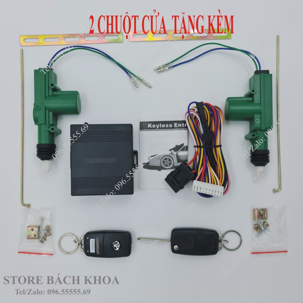 [TẶNG 02 CHUỘT CỬA] Bộ điều khiển mở khóa xe ô tô K12 12V - Khóa cửa ô tô điều khiển từ xa, dùng cho xe con, xe tải, xe đầu kéo; Hàng có bảo hành - STORE BÁCH KHOA