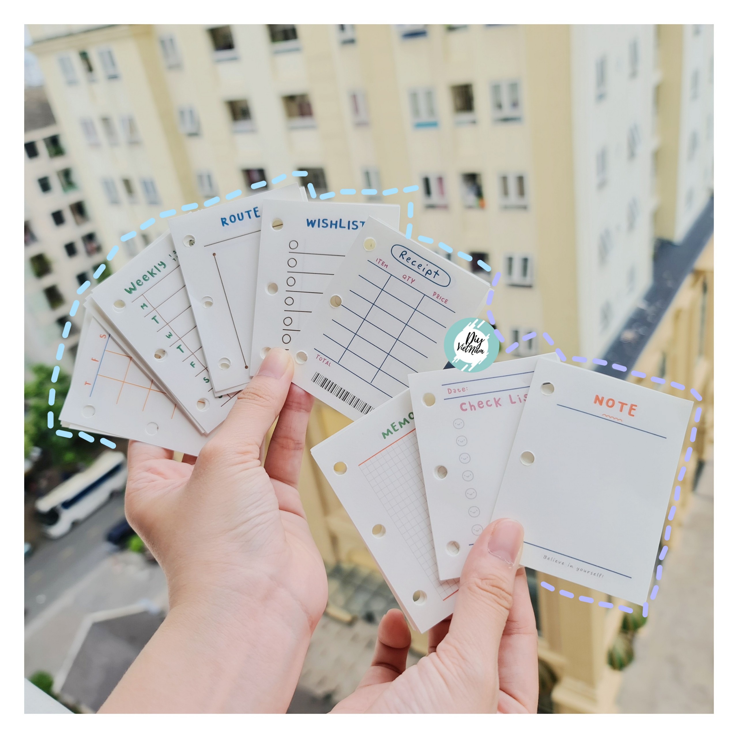 SỔ 3 CÒNG MINI NHỰA DẺO VÀ GIẤY REFILL