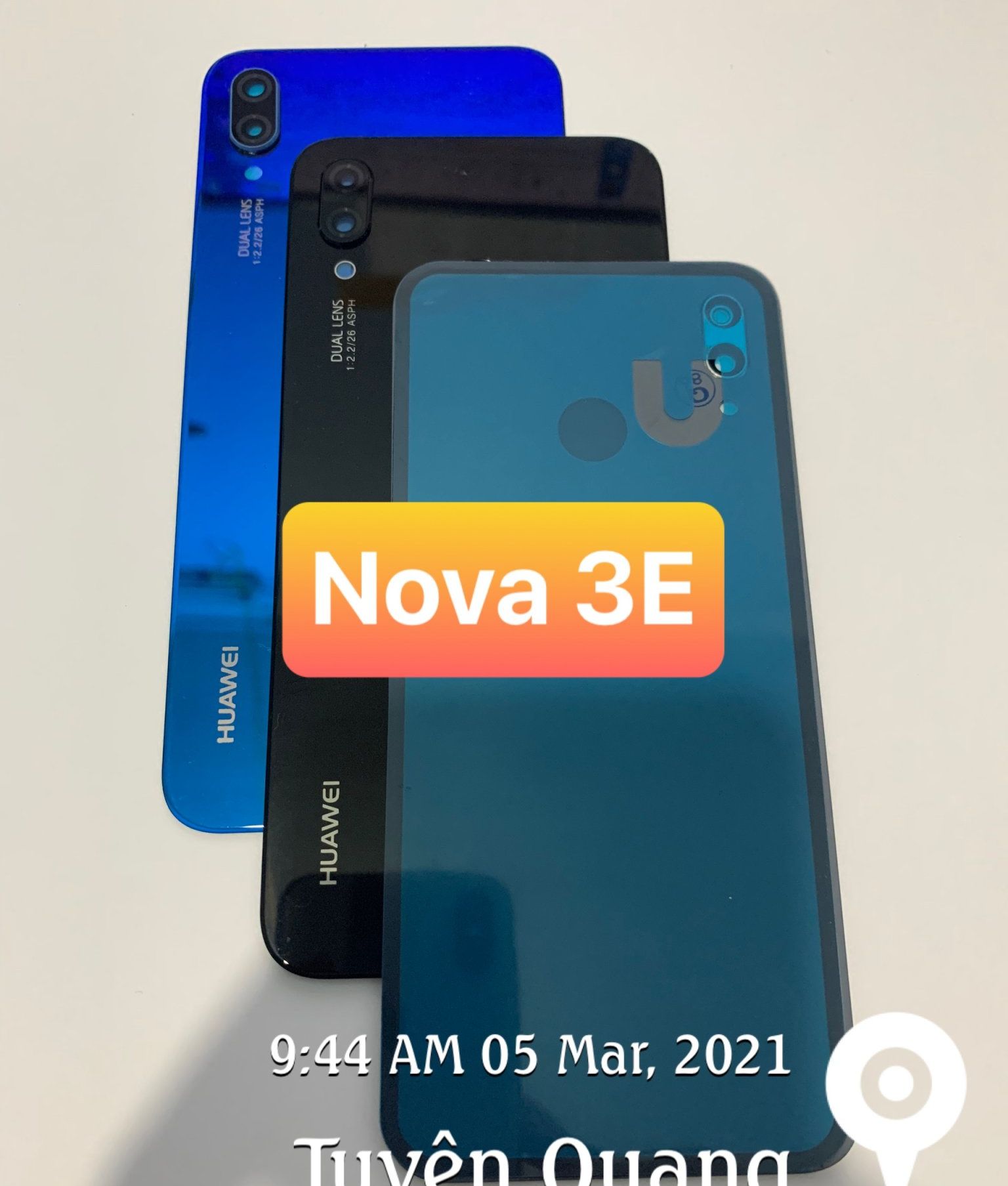 kính lưng huawei nova 3E