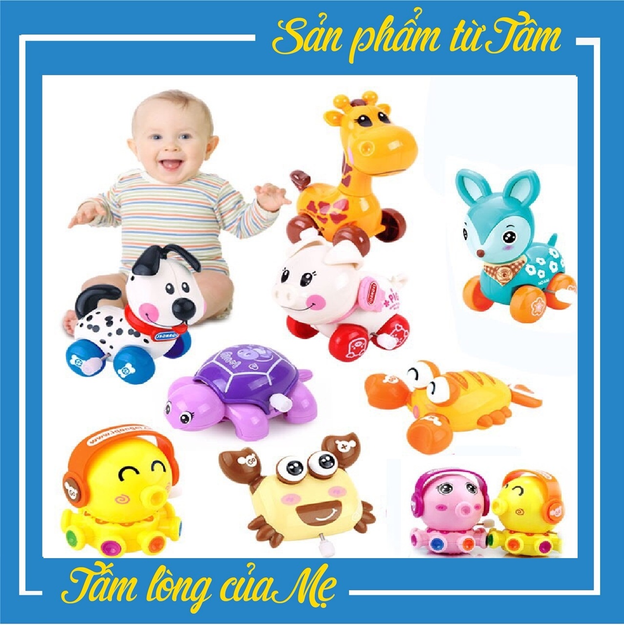 Đồ chơi con thú chạy cót dễ thương chuyển động thú vị- chôm kids